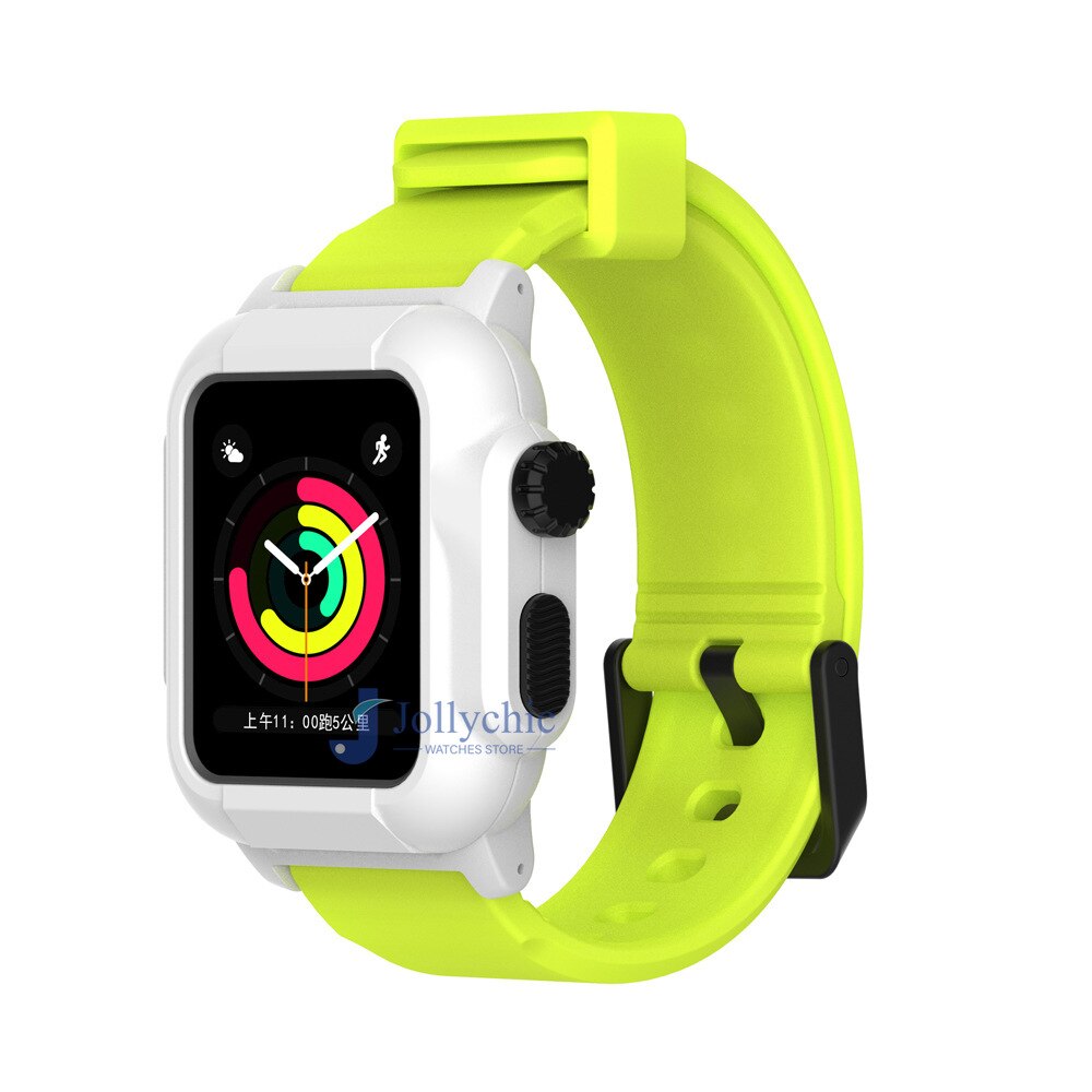 Silicone Band+Case For Apple Watch Strap