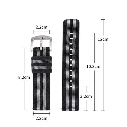 Huawei Watch & Watch GT Woven Nylon Band with Fabric Keepers