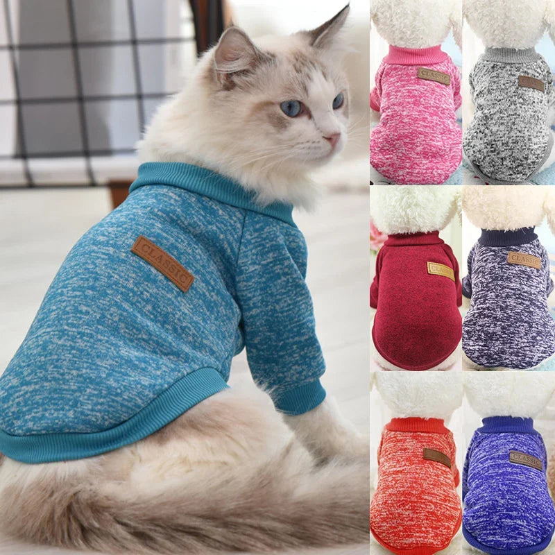 Cat Clothes For Medium Small Dogs Pet Coat Sweatshirt XS-2XL