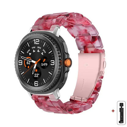 Samsung Galaxy Watch8, 9 & Ultra Resin Link Band, 40 Patterns