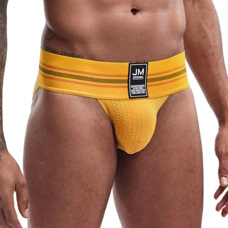 Men's JOCKMAIL JM364 - Old School Brief Yellow