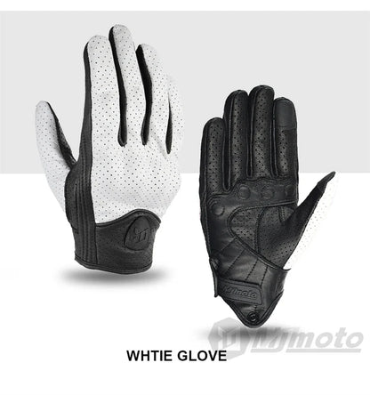 Leather Gloves Retro Biker