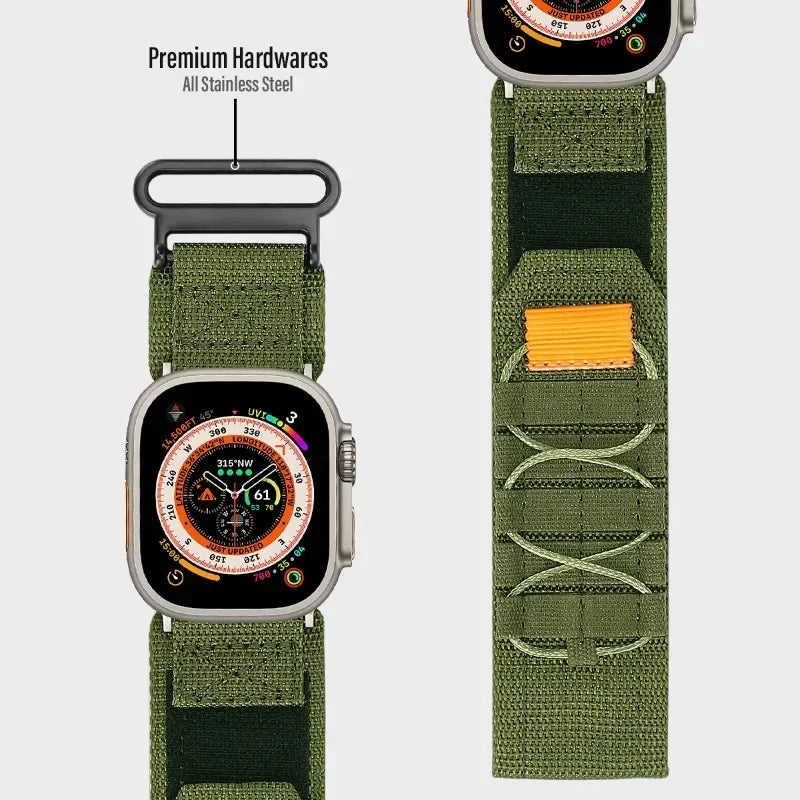 Apple Watch Nylon Strap - Tactical Loop Band for Series 8 7 6