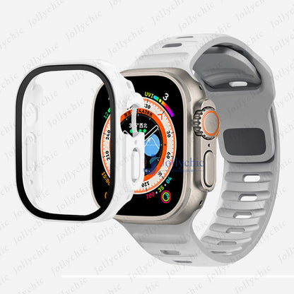Silicone Sport Band+Case for Apple Watch Ultra Band Case Strap