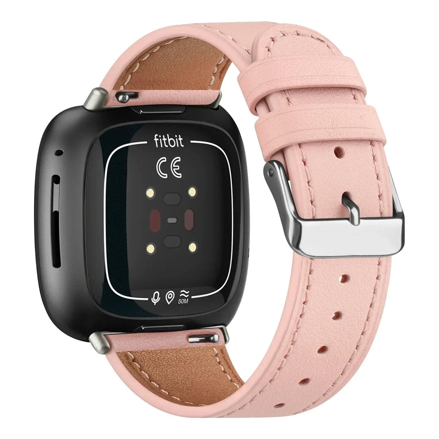 Fitbit Versa & Sense Leather Band - Premium Classic Design