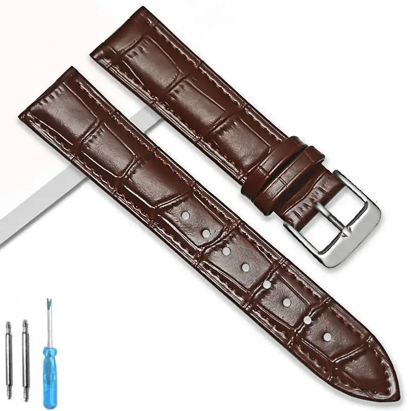 Suunto Race, Vertical & 9 Peak Crocodile-Embossed Leather Buckle Band