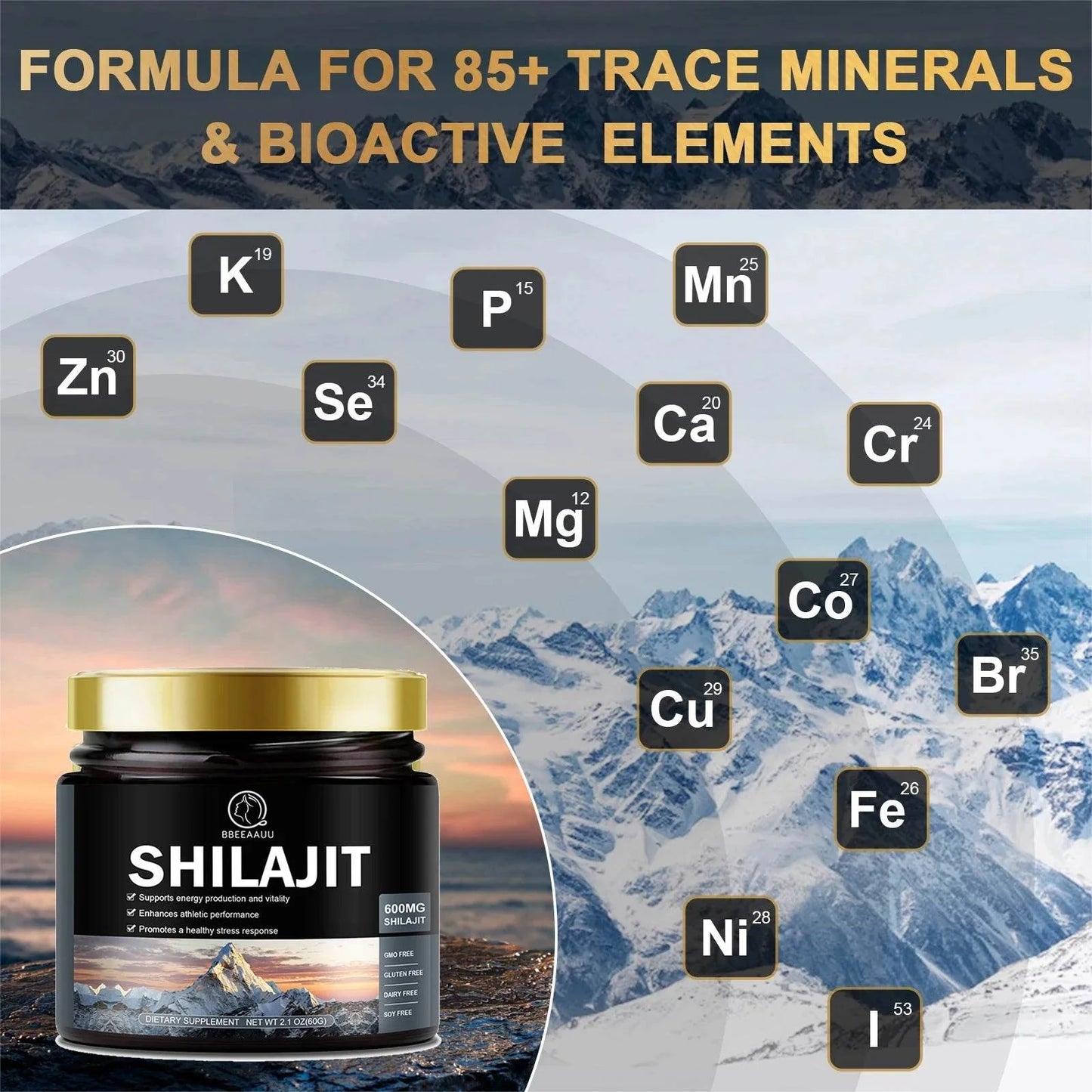 BBEEAAUU Himalaya Shilajit Original High in Trace Minerals & Fulvic Acid for Energy,Muscle Strength&Immunity,Endurance for Adult