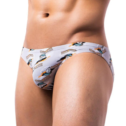 BRAVE PERSON Nylon Men's Briefs Sexy Underwear Print Underpants Briefs Male Panties Bikini Briefs