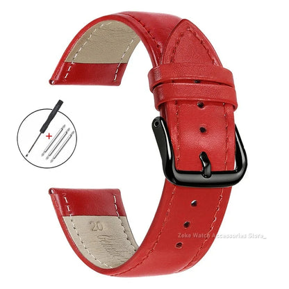 Samsung Galaxy Watch 7, 6, 5, 4 & FE Slim Calfskin Band, Spring Bars & Tool