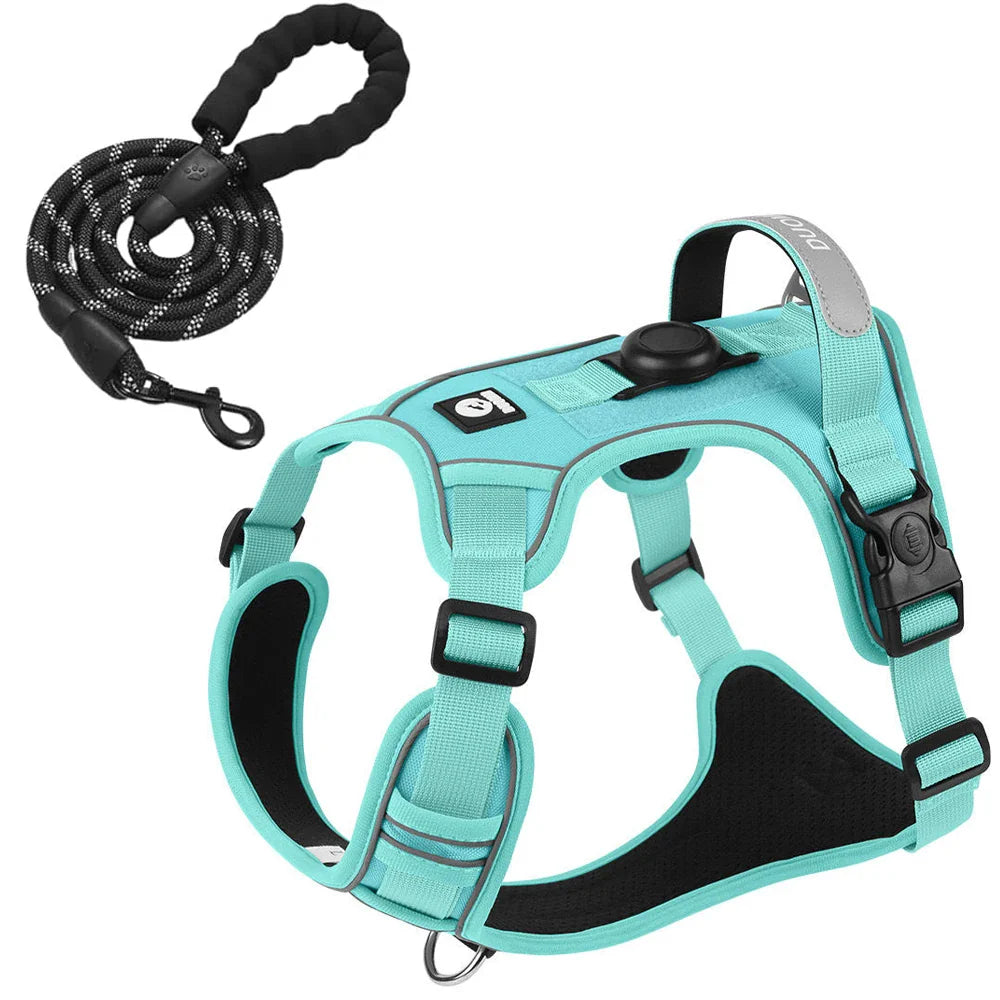 TrackSafe Reflective No-Pull Dog Harness & Leash Set