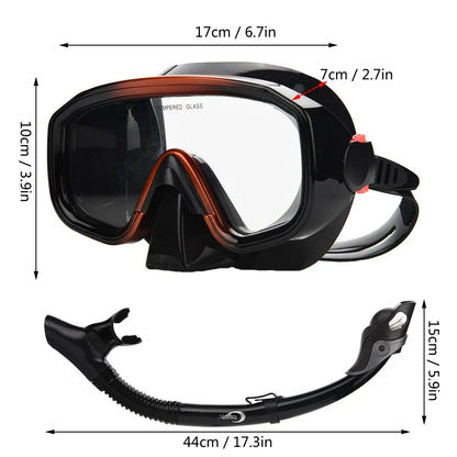 Underwater Mask Snorkel Adult Snorkeling Mask YonSub Diving Goggles Snorkeling Scuba Underwater Swimming Glasses Snorkel Set