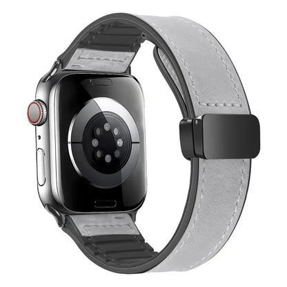 Apple Watch Genuine Leather Band - Stylish Magnetic Strap