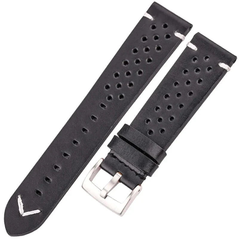 TicWatch Pro 5, Pro 3 & E3 Perforated Leather Band with V Stitch