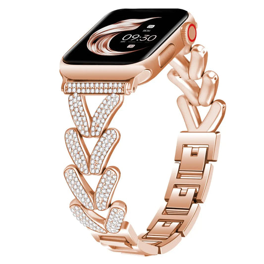 Apple Watch Stainless Steel Band - Sparkly Crystal Design