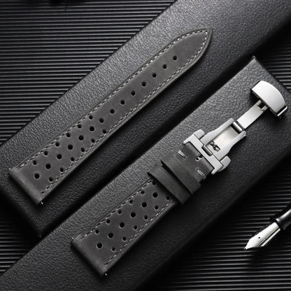 Samsung Galaxy Watch 7, 6, 5, 4 & FE Perforated Racing Leather Band