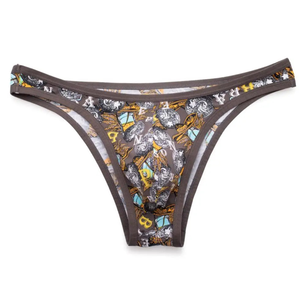 BRAVE PERSON Sexy Men Underwear Briefs Nylon Print Underpants Male Panties Sexy Bikini Briefs for Man New Arrival