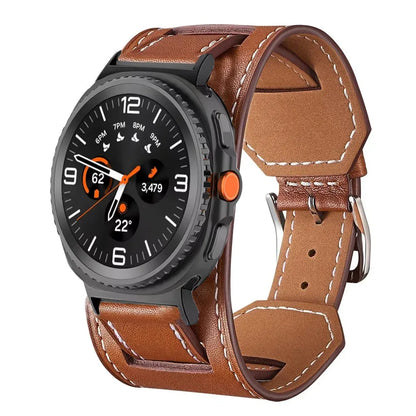 Samsung Galaxy Watch8, 9 & Ultra Leather Cuff Band