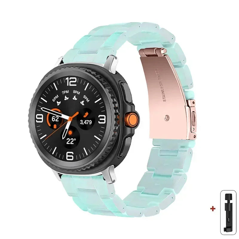 Samsung Galaxy Watch8, 9 & Ultra Resin Link Band, 40 Patterns