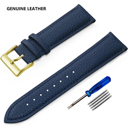 Samsung Galaxy Watch 7, 6, 5, 4 & FE Grained Leather Band, Spring Bars & Tool