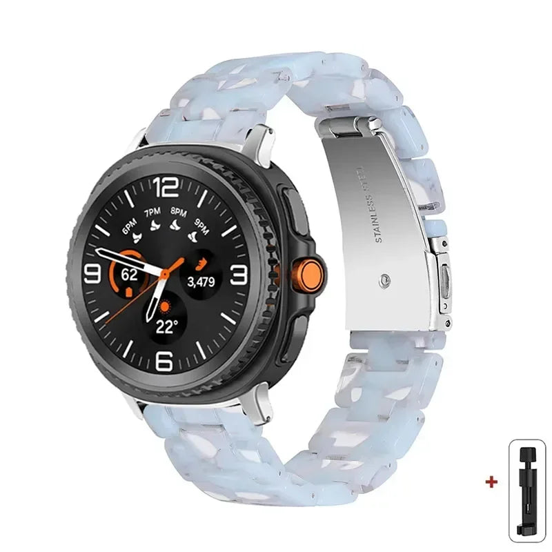 Samsung Galaxy Watch8, 9 & Ultra Resin Link Band, 40 Patterns