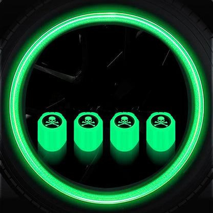 4PCS Luminous Valve Stem Caps