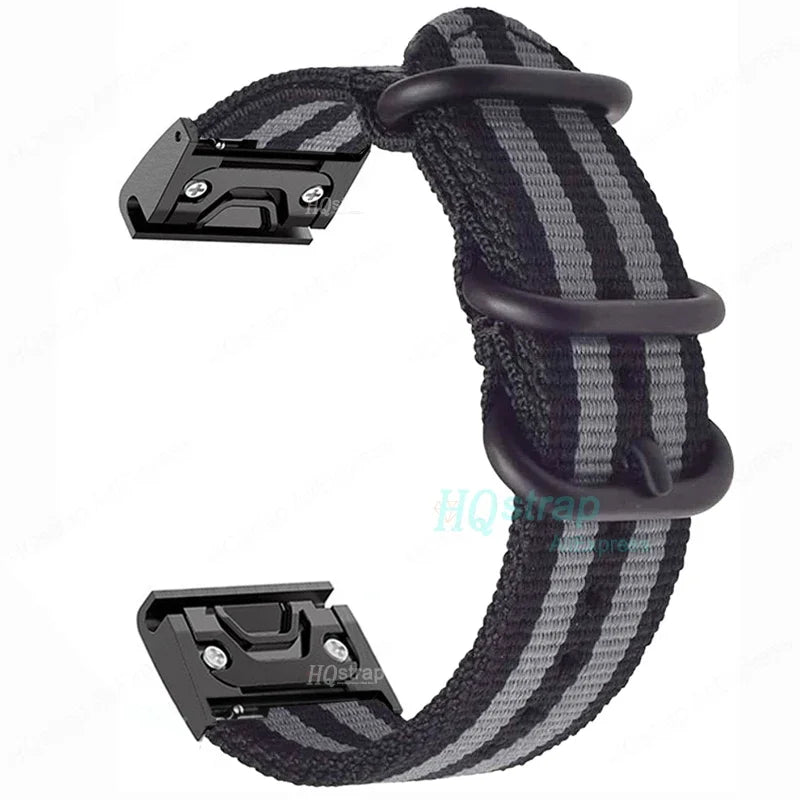 Garmin QuickFit 22/26mm Canvas Nylon Band with Buckle