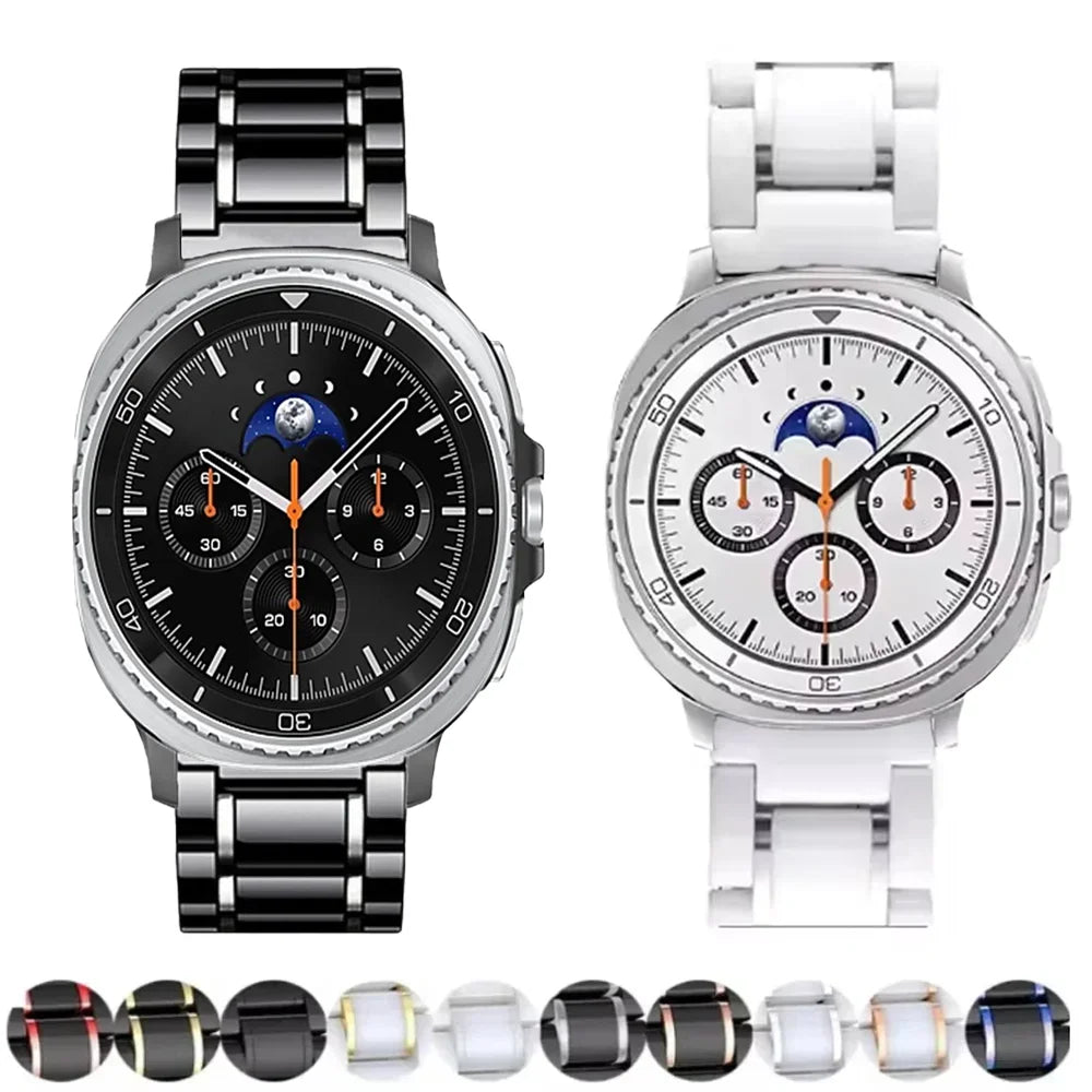 Samsung Galaxy Watch8, 9 & Ultra Ceramic Link Bracelet Band