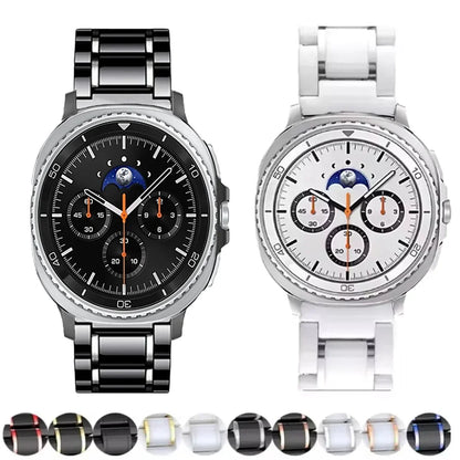 Samsung Galaxy Watch8, 9 & Ultra Ceramic Link Bracelet Band