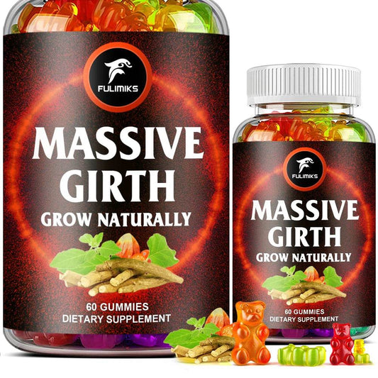 Massive Girth Men's Gummies High-Performance Extract - Energy, Stamina, Natural Grow Gummies