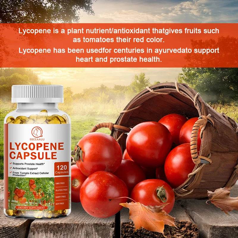 BEWORTHS Lycopene Capsules Support Prostate and Bladder Health, Alleviate Urinary Tract Pain, Male Reproductive Health Support