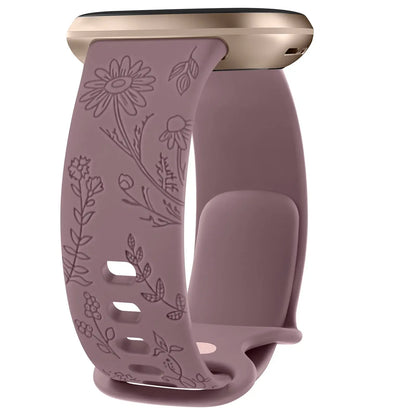Fitbit Versa & Sense Silicone Band - Durable Floral Design