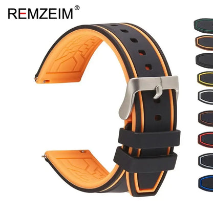 Huawei Watch & Watch GT Two-Tone Silicone Band with Edge Stripes