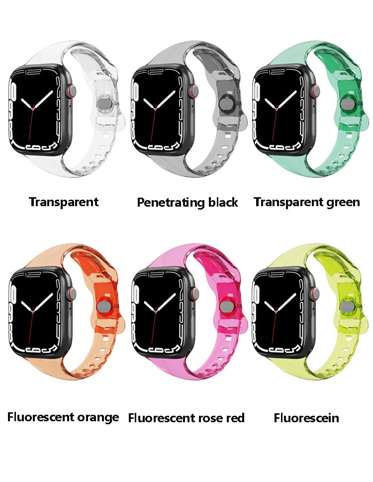 Apple Watch Slim Transparent Strap Series 11/10/9/8/7/6/5/4/ SE / Ultra 1/2/3