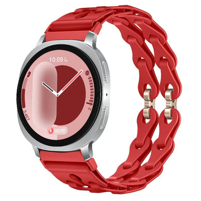 Samsung Galaxy Watch8, 9 & Ultra Silicone Chain Link Band