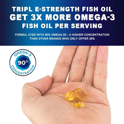 Alliwise Omega 3 Fish Oil Capsules Helps Brain & Cardiovascular System, Relief Eye Fatigue, Improve Cognitive & Learning Ability