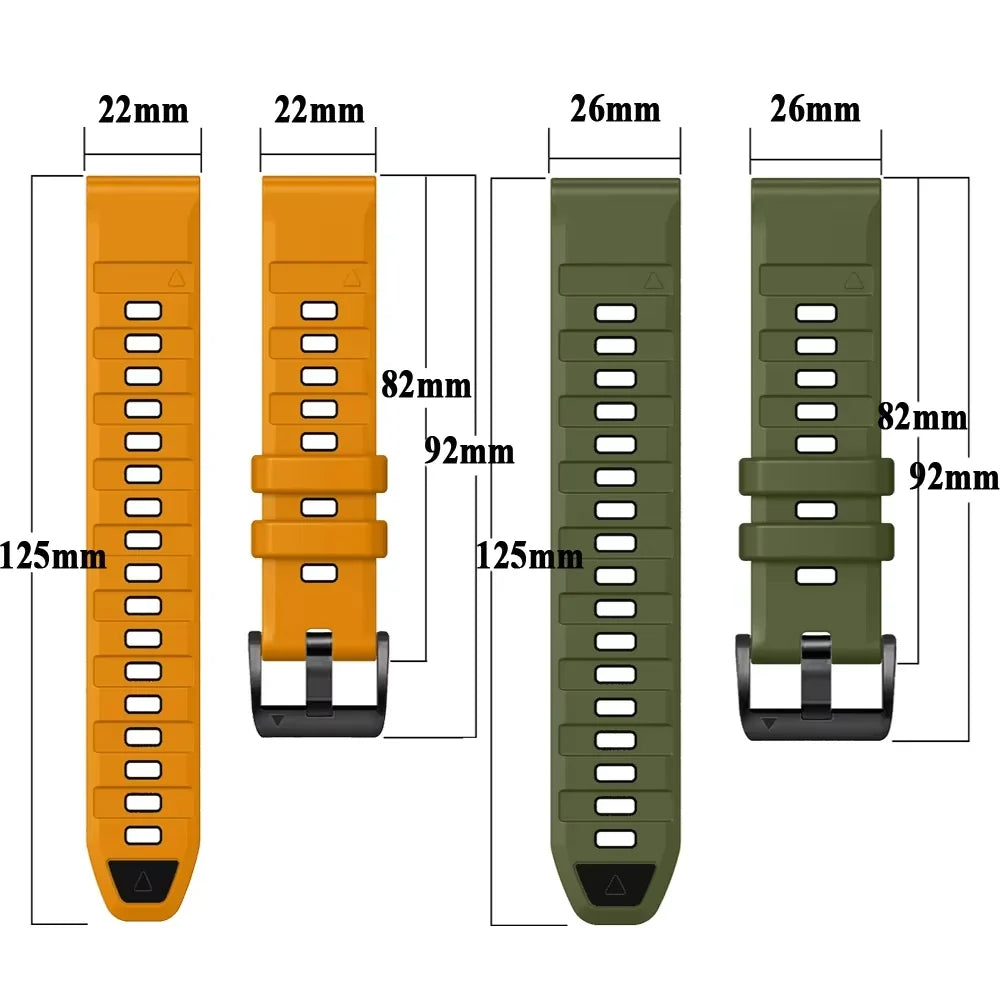 Garmin QuickFit 22/26mm Two-Tone Silicone Buckle Band