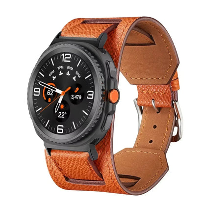 Samsung Galaxy Watch8, 9 & Ultra Leather Cuff Band