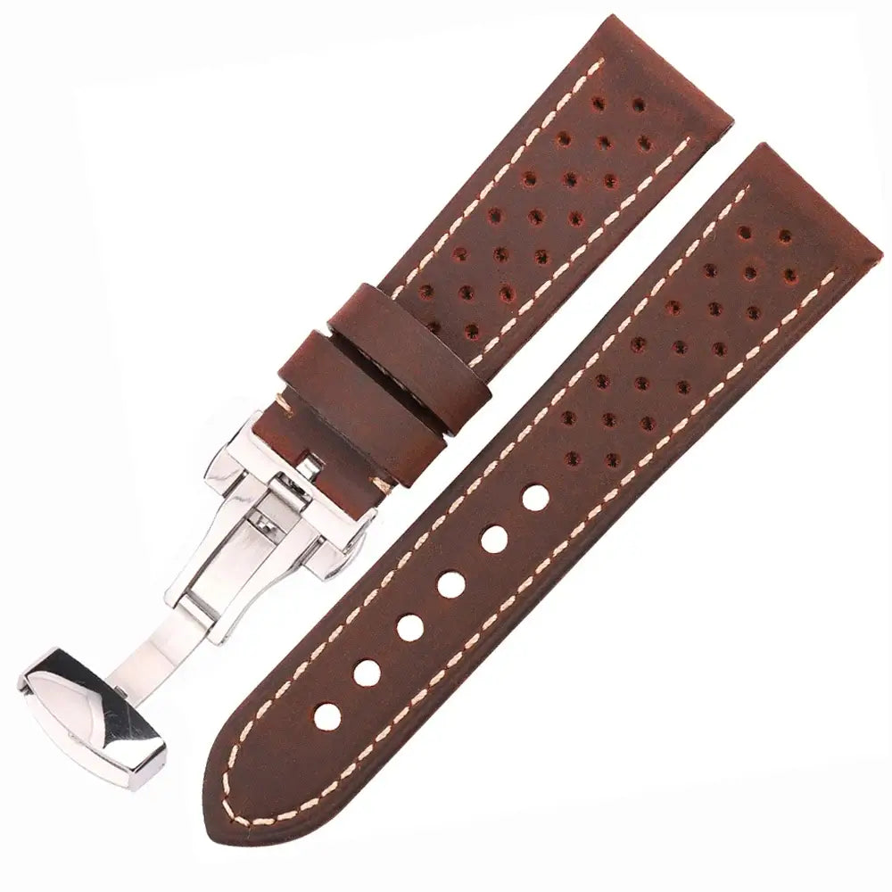 Huawei Watch & Watch GT Perforated Leather Band, Folding Clasp