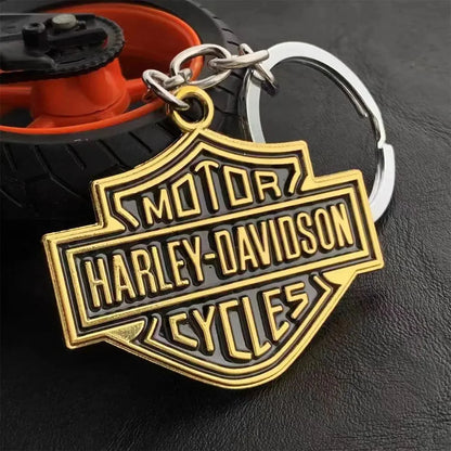 Minimalist style Metal motorcycle key chain