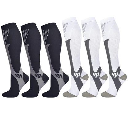6Pairs Compression Socks 20-30mmHg High Stockings Men & Women Sports Marathon Cycling Football Varicose Veins EU35-45