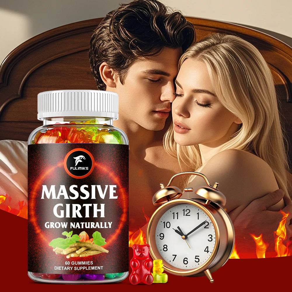 Massive Girth Men's Gummies High-Performance Extract - Energy, Stamina, Natural Grow Gummies