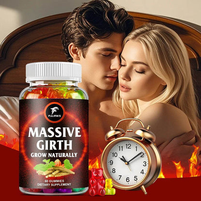 Massive Girth Men's Gummies High-Performance Extract - Energy, Stamina, Natural Grow Gummies