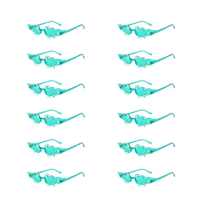 12 PCS  Flame Shaped Sunglasses