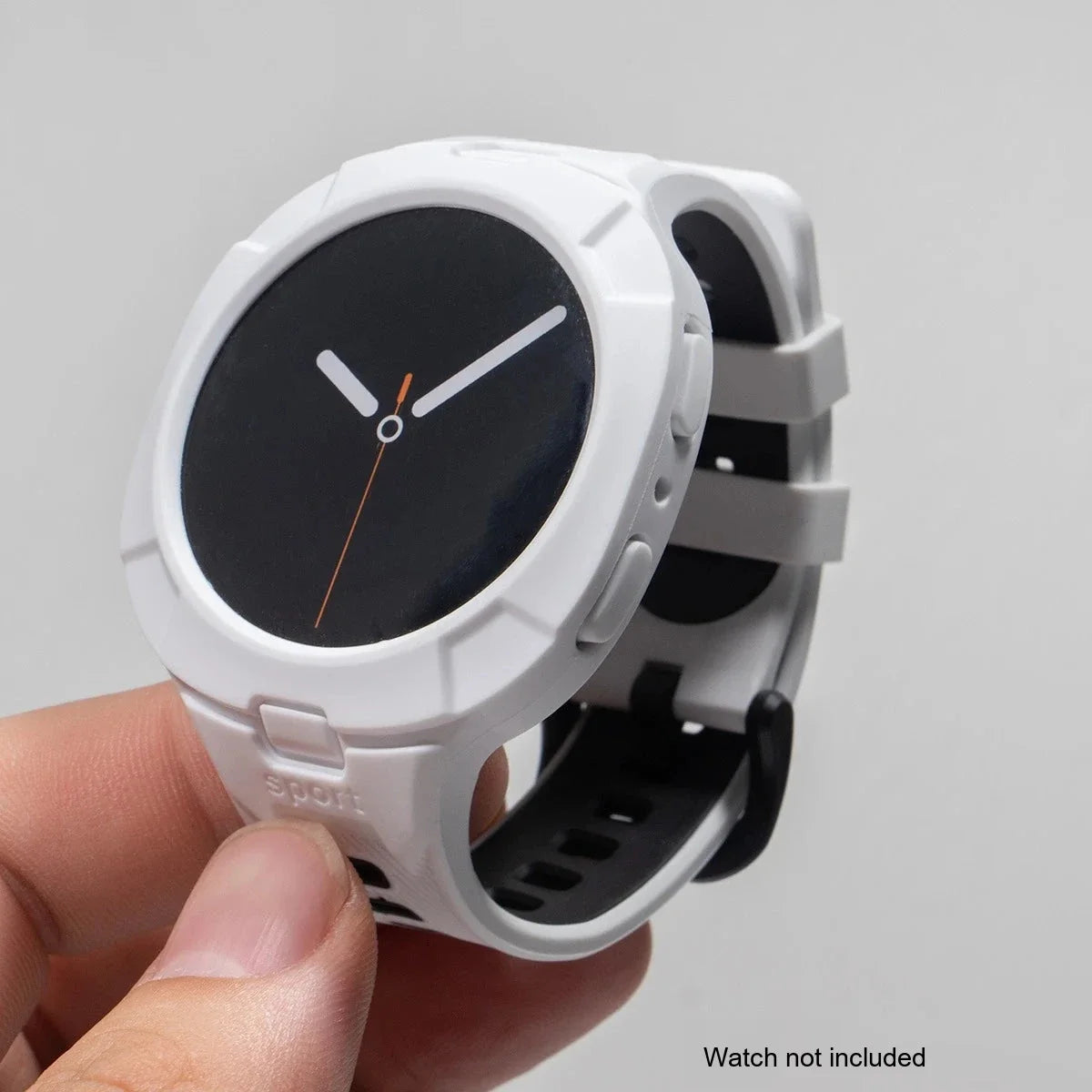 Samsung Galaxy Watch8 & 9 44mm Silicone Sport Band with Built-in Case