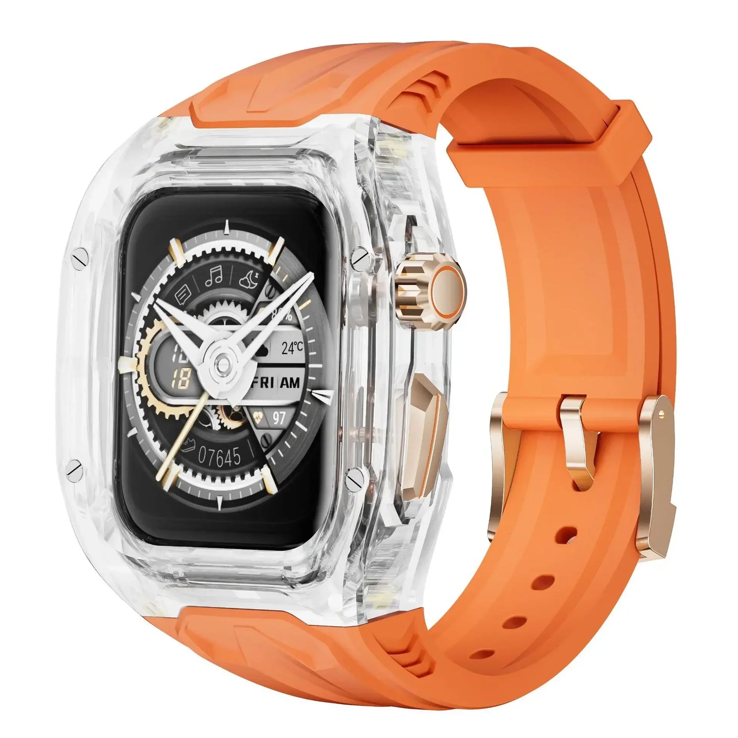 Apple Watch Transparent Rubber Strap and Case Kit - Versatile