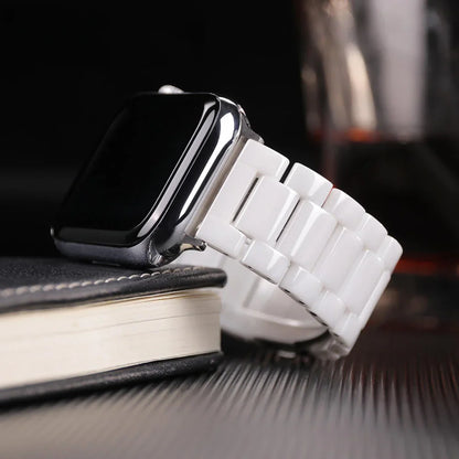 Apple Watch Ceramic Strap - Premium Stainless Steel Clasp