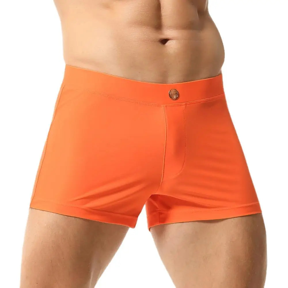 SEOBEAN Men’s Swim Trunks – Quick-Dry, Stretch Nylon + Spandex, Multiple Colors & Sizes