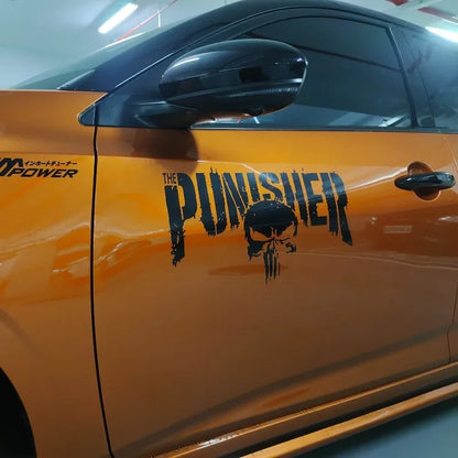 Motorcycle Tank Decals Punisher Reflective Waterproof PVC