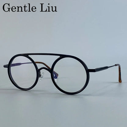 Steampunk Round Double Beam Sunglasses Men 2026 Luxury Brand Trendy Punk Metal Frame Sun Glasses For Male Driving UV400 Eyewear