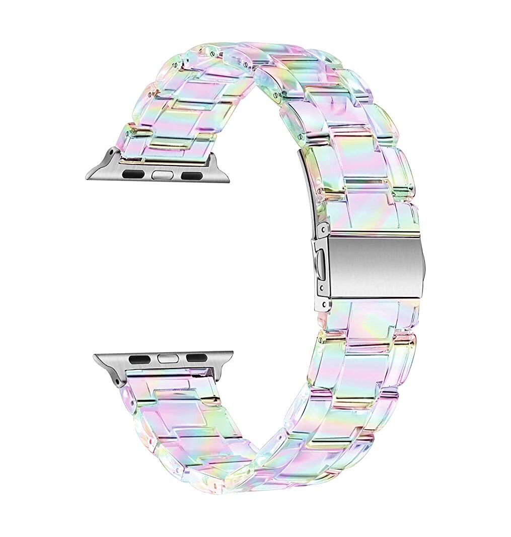 Resin Transparent Band for Apple Watch Series 11/10/9/8/7/6/5/4/ SE / Ultra 1/2/3